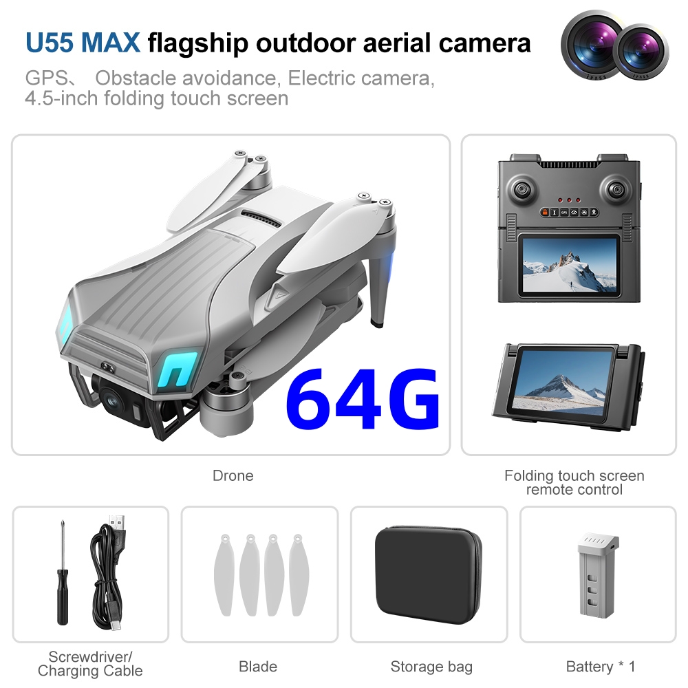 NCZOBOE U55 Profesional GPS Dr - Drone Gimbal 2 Axis 评论和价格