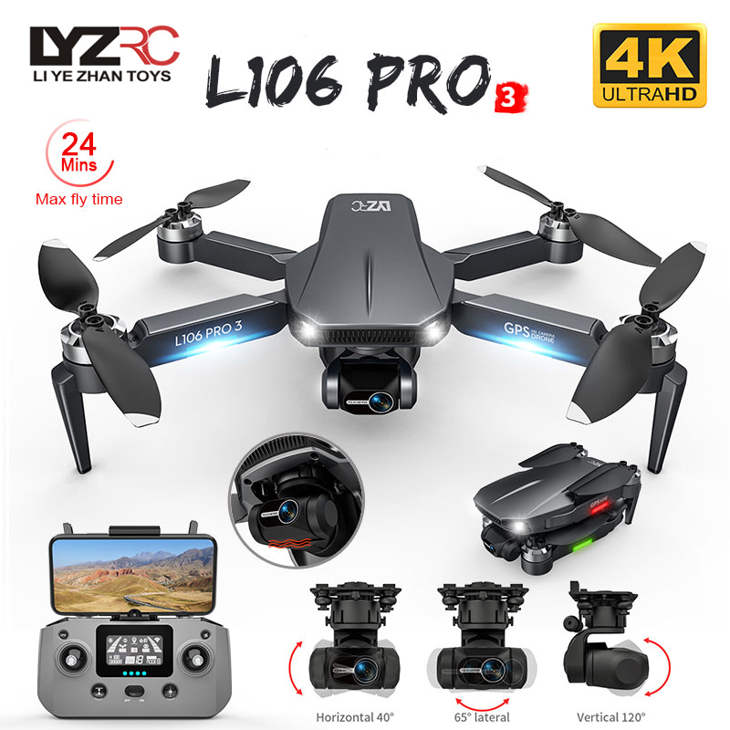 L106 Pro 3 Drone 5G WIFI FPV F - Drone Gimbal 2 Axis 评论和价格